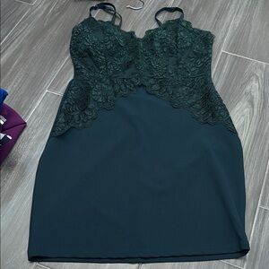 Elegant Iris Lace Mini Dress